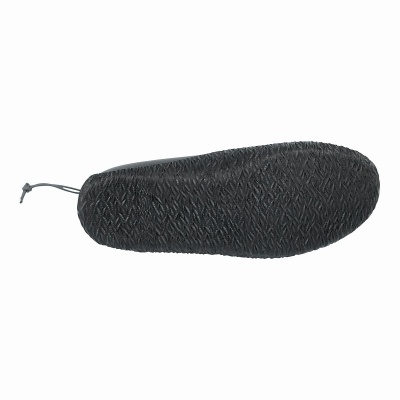 Sola preta texturizada com cordão para ajuste