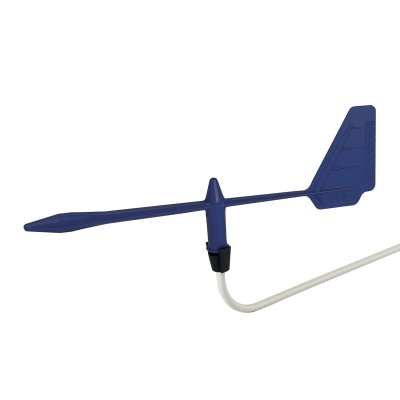 Ferramenta ou acessório azul com base branca curva