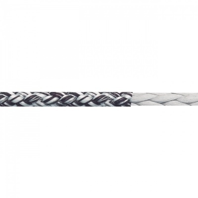 Corda têxtil trançada de dois padrões em fundo branco