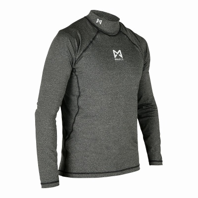 Sweatshirt desportiva masculina cinzenta escura com logotipo MAGIC
