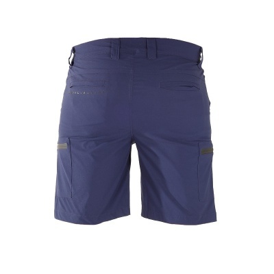 Calções de homem azuis com bolsos traseiros e laterais