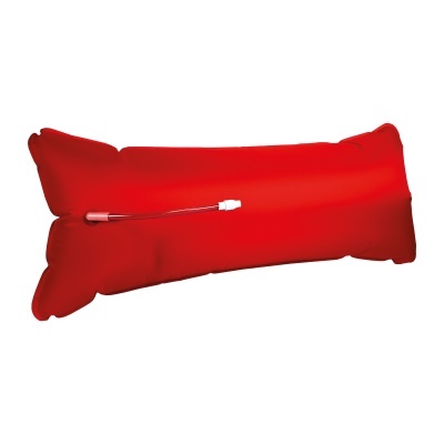 Colchão insuflável vermelho com válvula branca