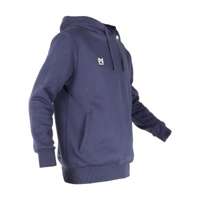 Sweatshirt hoodie azul escuro com bolso canguru e capuz