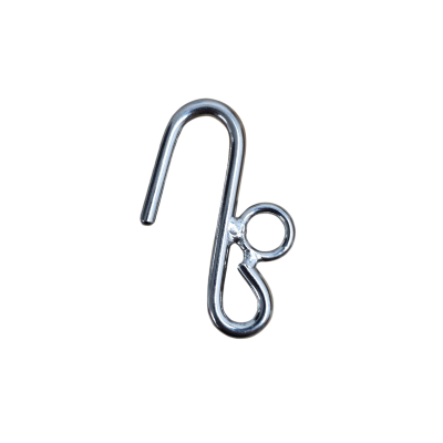 gancho metálico cromado em formato de S