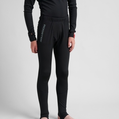 Calças desportivas justas pretas com logo ROOSTER