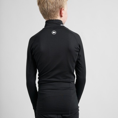 Camisola térmica preta de criança vista por trás