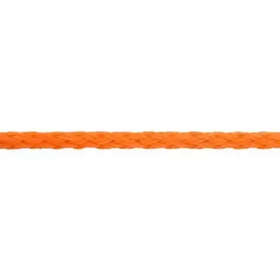 Corda trançada laranja sobre fundo branco