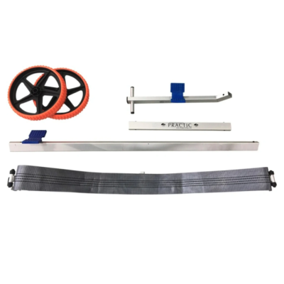 Componentes metálicos e rodas para máquina de costura com fita cinzenta