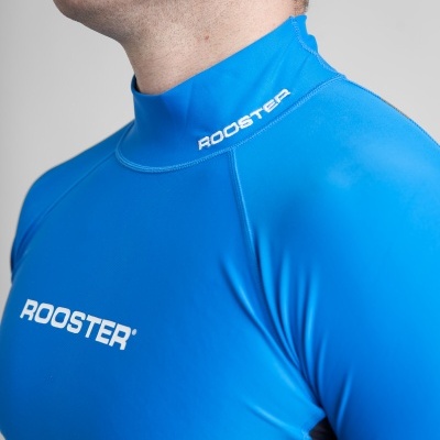 Camisola desportiva azul com logo ROOSTER em branco