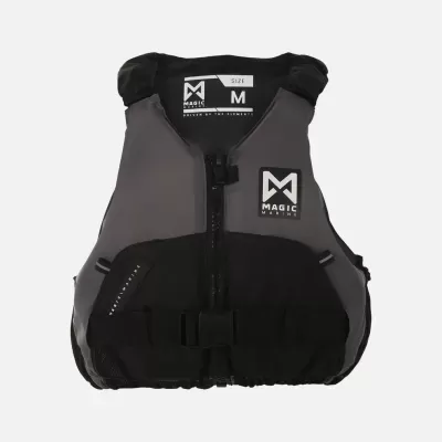 Colete salva-vidas cinza e preto MAGIC tamanho M com fecho e cinto