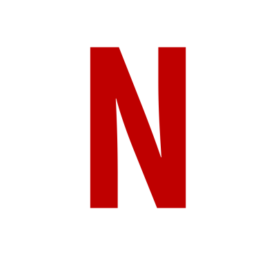 Logótipo da Netflix com a letra N vermelha num fundo branco