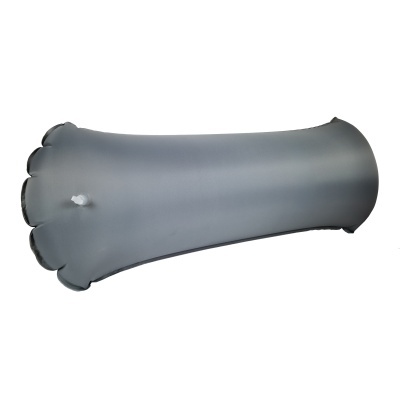 Colchão insuflável azul cinzento com válvula de enchimento