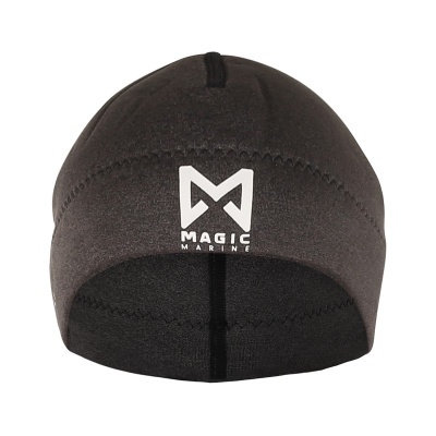 Gorro preto em neopreno com logo branco MAGIC MARINE
