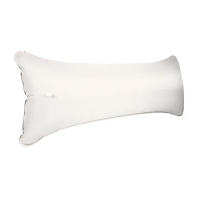 Travesseiro insuflável branco retangular com válvula para enchimento