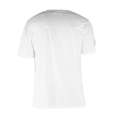 T-shirt branca de manga curta vista de costas