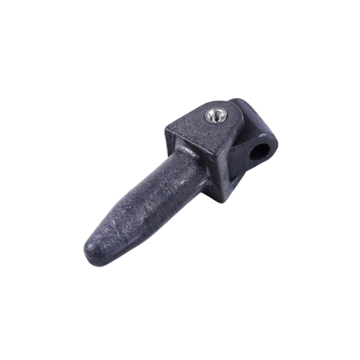 Pino metálico preto com base quadrada e parafuso