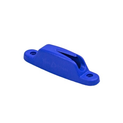 Anilha azul de plástico com orifícios para parafusos