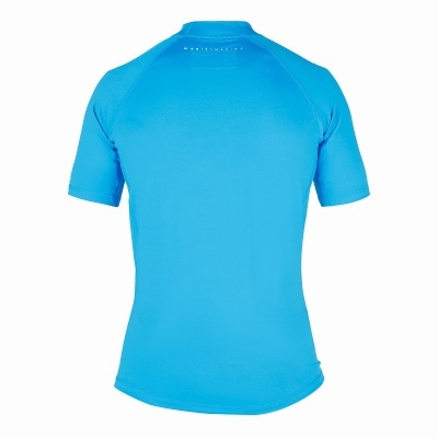Camisola desportiva azul claro de costas