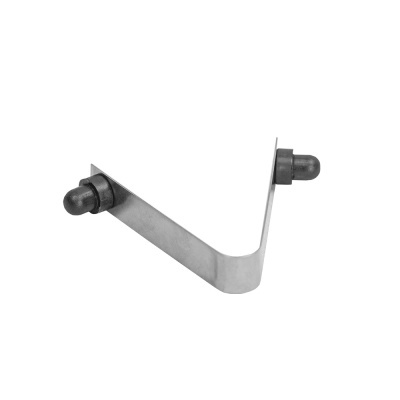 Suporte de metal com extremidades de borracha preta