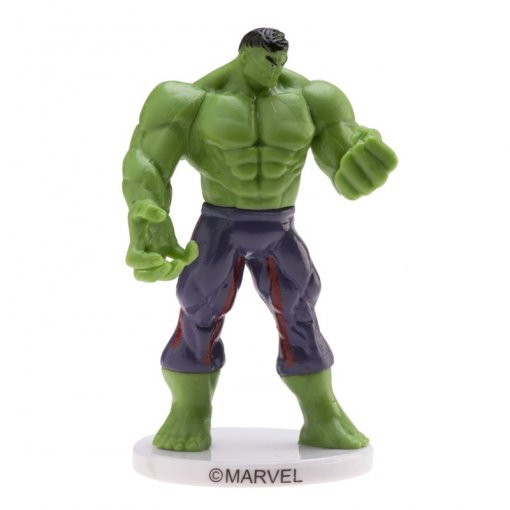 Figura colecionável do Hulk de plástico em fundo branco