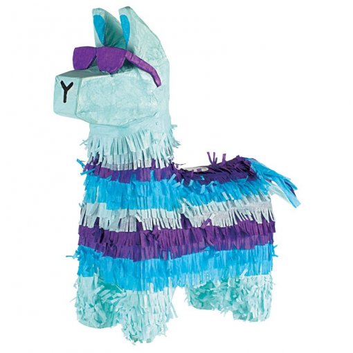 Pinata burro colorida com franjas de papel de seda