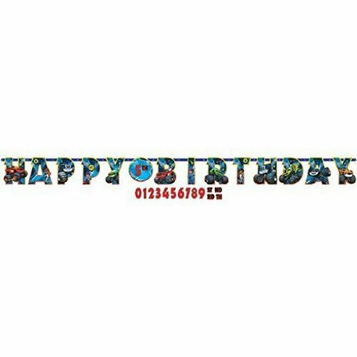 Banner decorativo com a mensagem HAPPY BIRTHDAY e números coloridos