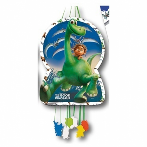 Piñata do filme The Good Dinosaur com dinossauro verde e criança