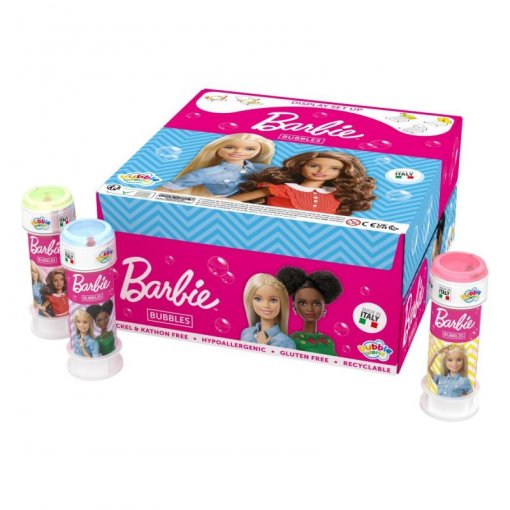 Conjunto Barbie Bubbles com caixas e garrafas coloridas de bolhas de sabão