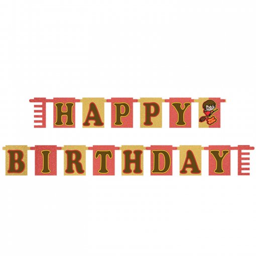 Bandeirolas com letras HAPPY BIRTHDAY coloridas para festa