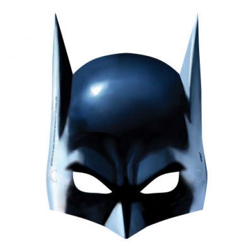 Máscara preta brilhante do Batman com pontos e olhos vazados