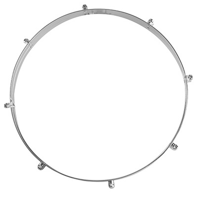 Arco metálico circular cromado com parafusos de aperto para tambor
