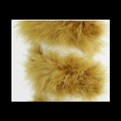 Cachecol de pelo sintético dourado e castanho