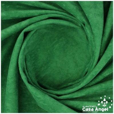 Tecido verde de veludo em espiral com logótipo Casa Angel