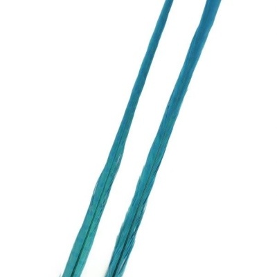 Duas colheres longas azuis com penugem na base.