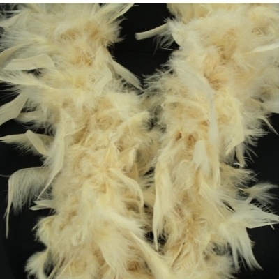 Lenço pluma creme e bege