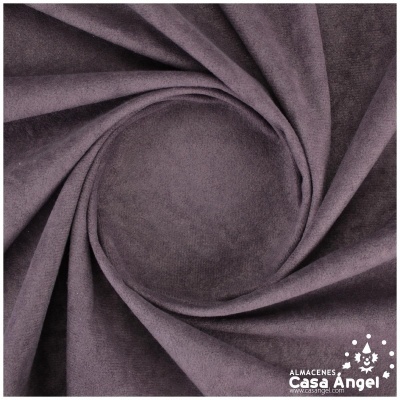 Tecido de veludo cinza-escuro com textura suave e padrão ondulado