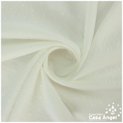 Tecido branco com padrão de pequenos pontos em relevo