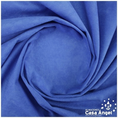 Tecido azul em algodão com textura macia e suave em espiral