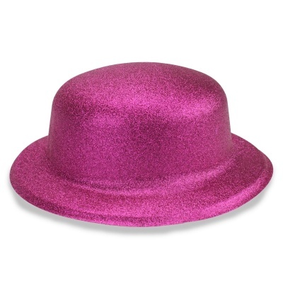 Chapéu cor rosa fúcsia com brilho glitter