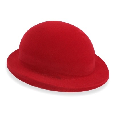 Chapéu vermelho estilo coco em feltro com aba curta