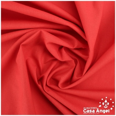 tecido vermelho com dobras e marca ALMACENES Casa Ángel