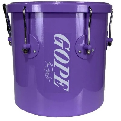 Tambor de repique violeta com texto GOPE Roots