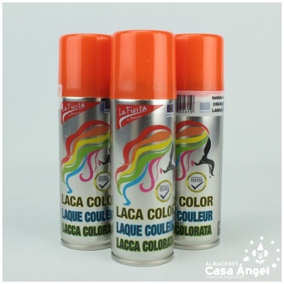 Frascos de spray de tinta em aerosol com tampa laranja e rótulo prateado colorido