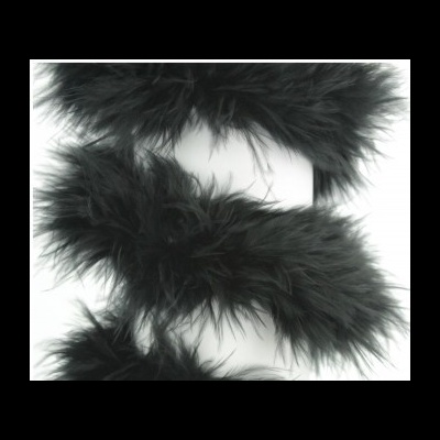 Pluma decorativa preta fofa