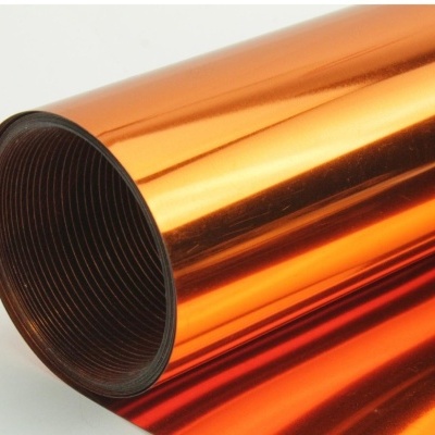 Rolo de filme cobre metalizado brilhante