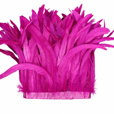 Franja de penas cor-de-rosa