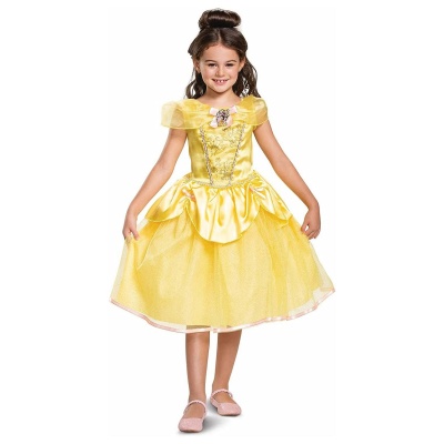 Vestido amarelo infantil com saia volumosa e mangas curtas de tule