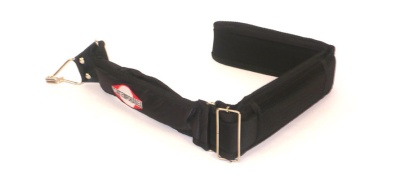 Correia para instrumento musical preta com etiqueta Vermona