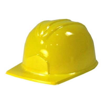 Capacete de protecção amarelo em plástico
