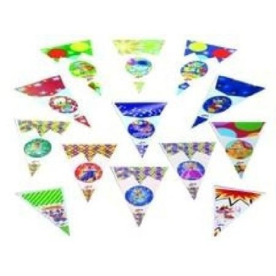 13 saquetas triangulares coloridas com autocolantes redondos e padrões variados